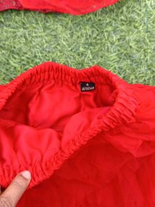 Red Skirt &amp; Top Set