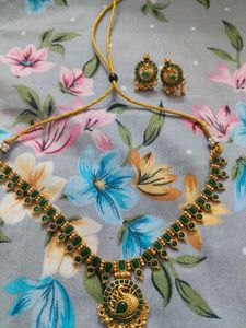 South Indian Jewellery set of 2 necklace and earri