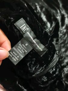 I. Black Velvet Mini Skirt