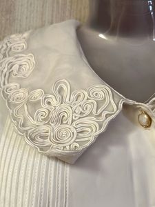 Vintage Embroidered With Pearl Buttons Shirt❤️