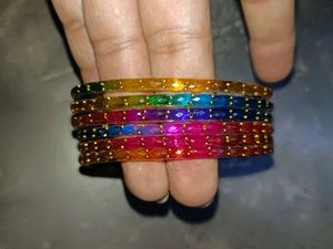 Tranding Multi Colour Kashmiri Bangals (Set Of 12)
