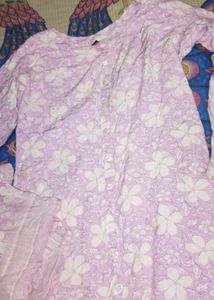 Vintage Floral Button-Down Kurta Set