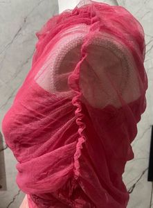 One-Shoulder Pink Top