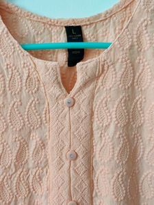 Chickenkari Kurta (Peach Colour, New)
