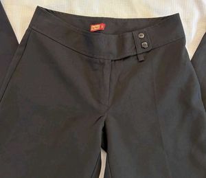 Black Flare Leg Trousers