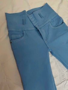 Blue High-Waisted Jeans