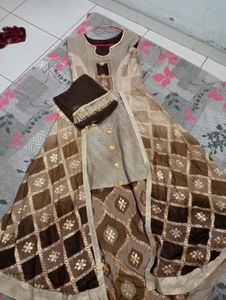 Beautiful Brown Gown With Dupatta