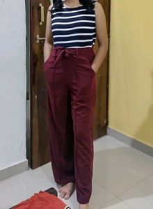 Vibrant Burgundy Jumpsuit