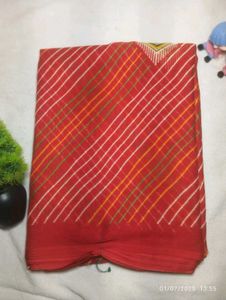 Maroon Striped Saree