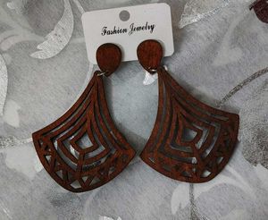 Wooden Dangle Earrings
