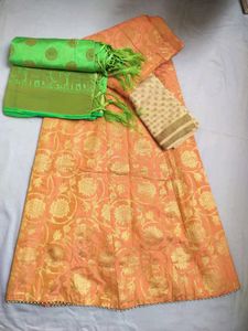 Green Banarasi Silk chaniya choli