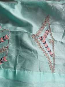 Light Sky Blue 🩵 Net Saree New With Blouse