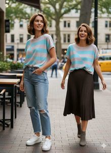 Striped Short Sleeve Top