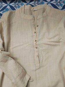 Men's Light Yellow Kurta