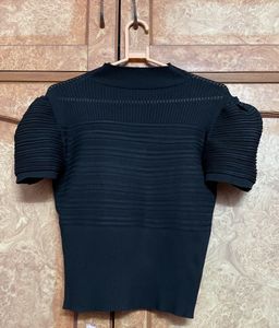 Black Turtle Neck Top