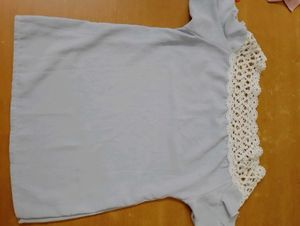 Blue Off Shoulder Top