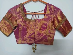 Kancheepuram Silk Saree With Stitched Blouse