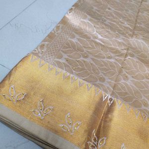 elegant beige karishma saree