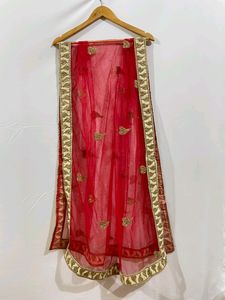 Women Red And Golden Lehenga