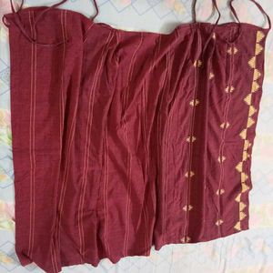 Maroon Wrap-around Festive Skirt