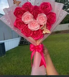 ribbon rose bouquet