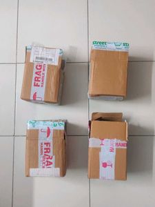 4 Boxes Packing Box Packaging Material Storage