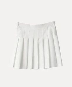 Urbanic- White A-line Pleated Skirt