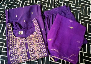 Elegant Purple Kurta Set