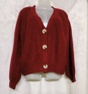 Premium Burgundy Knit Cardigan ♥️