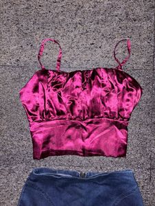 ⋆⭒˚y2k satin top⭒˚🍇
