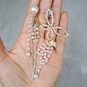 Gorgeous Big Butterfly 🦋 Asymmetric Pearl Earring