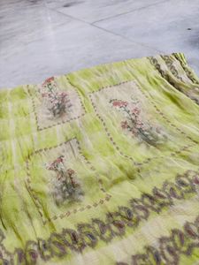 Green Embroidered Kurta set with dupatta and salwa