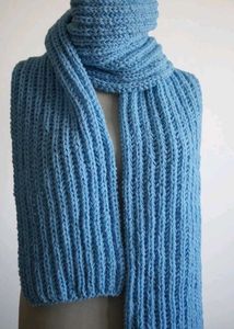 Blue Knitted Scarf