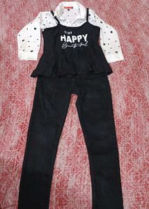 Girls Jeans Top Set