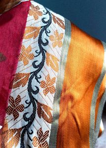 Bengal Handloom Half  Tussar  Hand Printing Sare