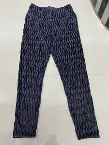 Stylish high waist Patterned Leather pant