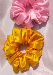 Shiny Stone Scrunchies 🌸