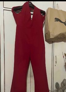 shein jumpsuit red