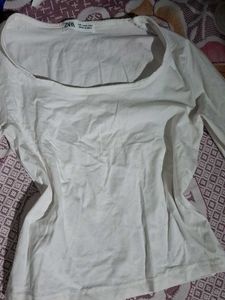 White Simple Zara Top