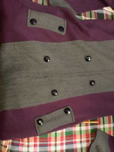 Stylish Green &amp; Purple Coat