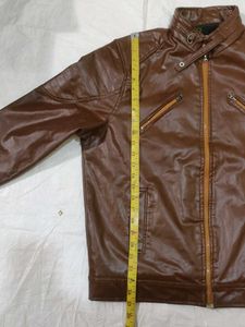 Brown Leather Look Jacket