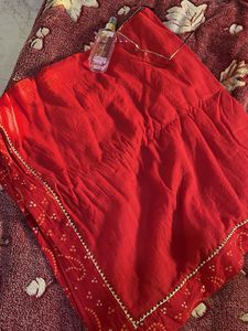 ladies solid red dupatta
