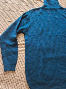 Blue Turtleneck Sweater