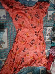 Orange Casual Wear Dress