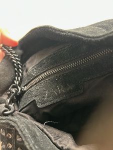 ZARA Chic Black sling Bag in bucket shape studded