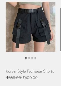 Techwear Black Shorts