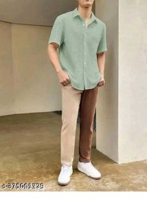 Men&#39;s Lavender Casual Shirt