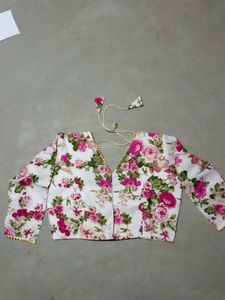 Crep Printed Blouse For Women