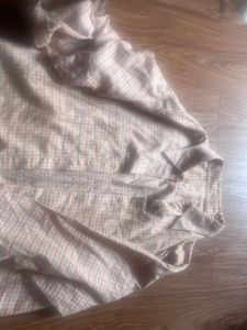 Tan &amp; Peach Plaid Button-Down Shirt