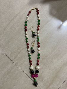 Beaded Necklace & Earring Set